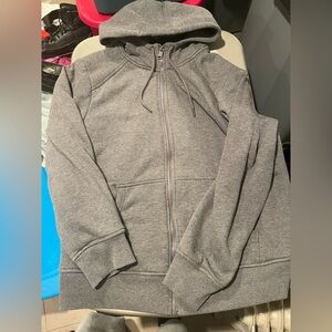 Men’s Zip Up Dark Grey Sweatshirt Size Large